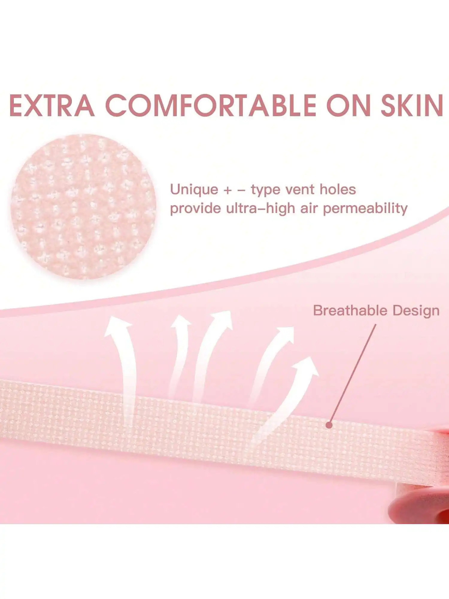 3pcs Lash Tape Sticky Silicone Adhesive Pain-Free Removal Eyelash Tape Pink Sensitive Breathable Lash Tech Supplies Micro-Porous