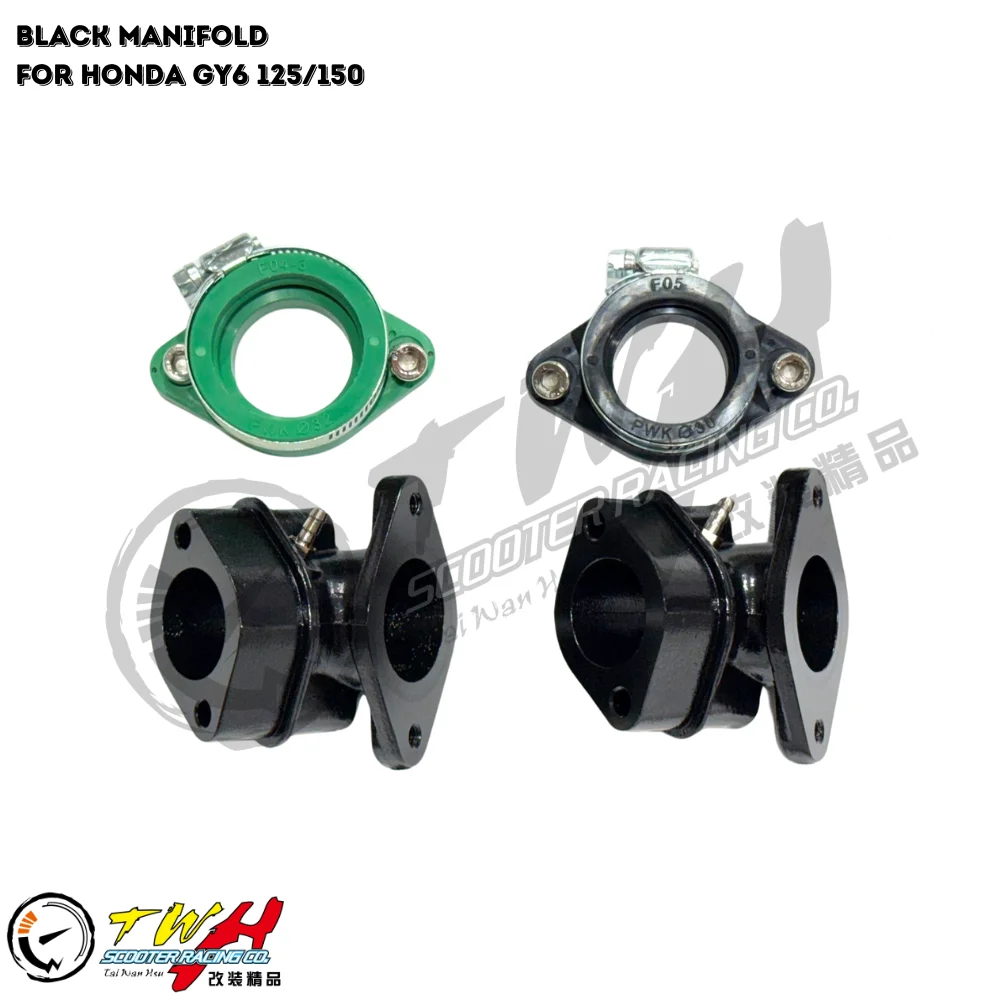 

Intelligent Library TWH GY6 Taiwan Made Performance Racing Motorcycle Black MANIFOLD 30mm/32mm