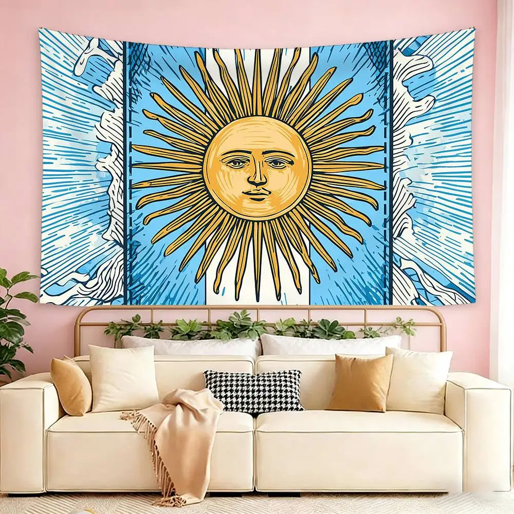Argentina Flag Aesthetic   Flags Wall Hanging Tapestry Outdoor Garage Room Decorative flag Background Blanket