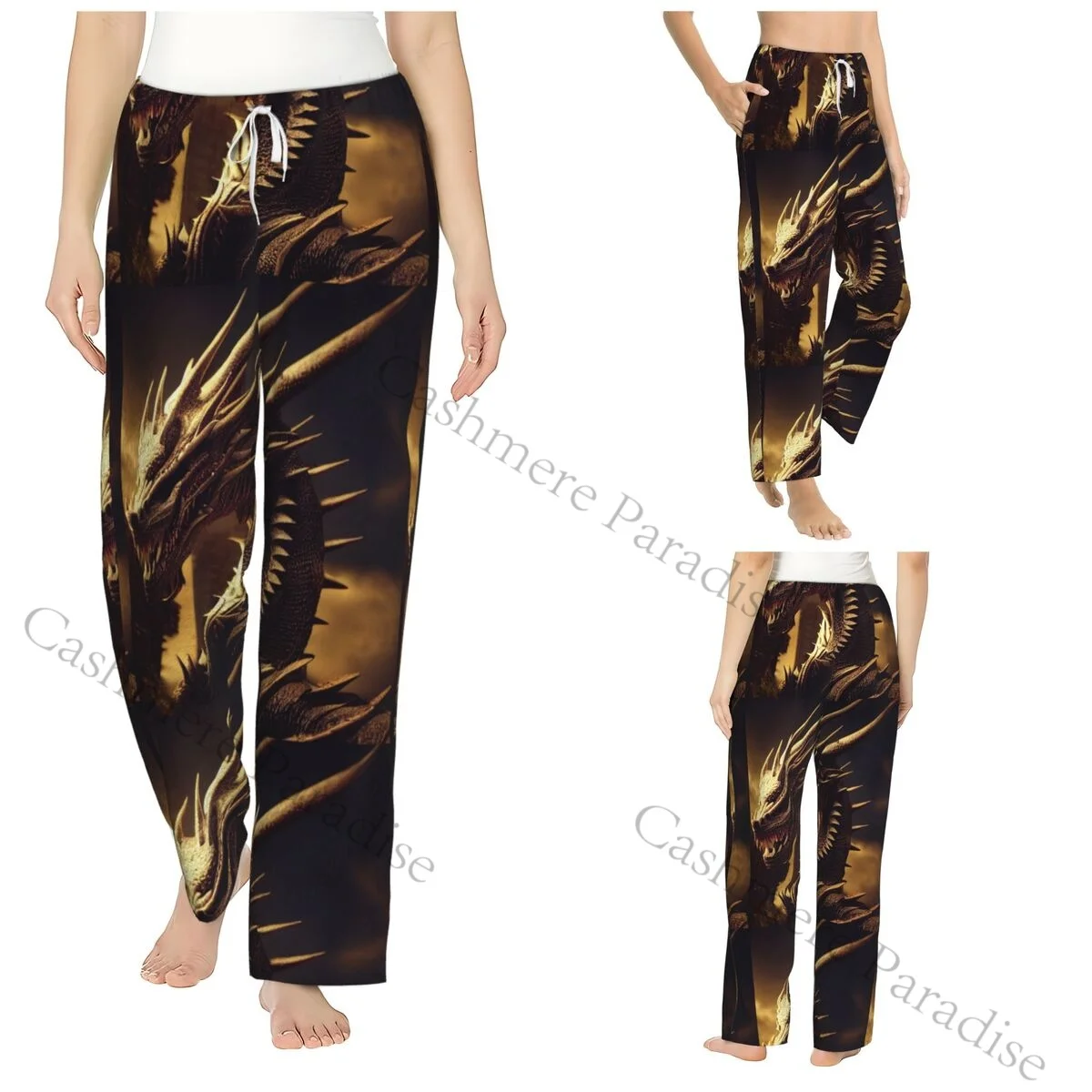 

Dragon Snapback Warm Women Pajama Pants Flannel Sleep Bottoms Soft Fleece Loungewear