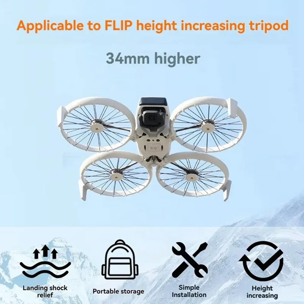 Landing Gear For DJI flip Rear Bracket Height Increasing Tripod Legs Gimbal Protection Fixed Bracket Support Leg For DJI flip