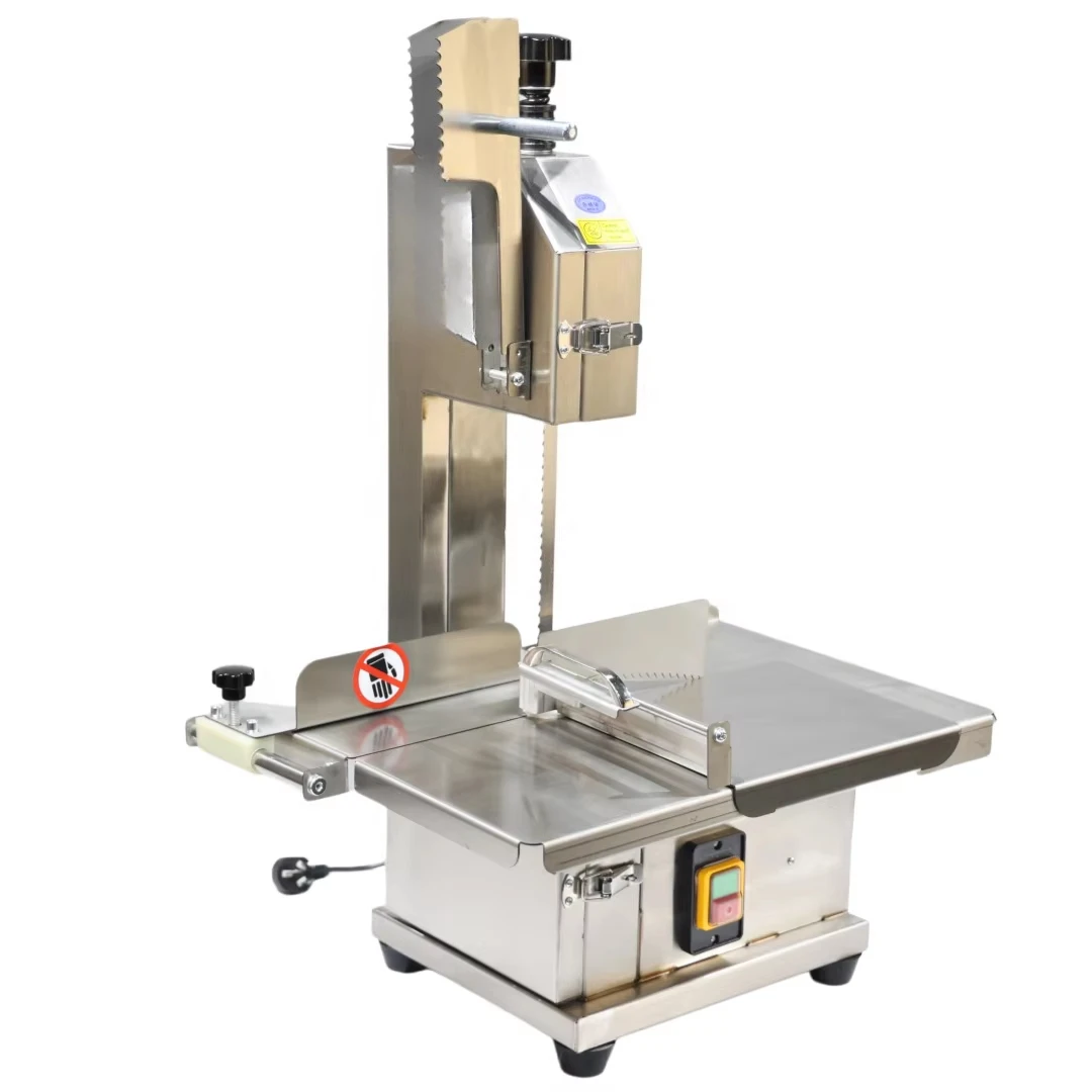 Heavy-duty bone saw with sliding table, stable meat cutter, suitable for supermarkets, hotels, butcher shops, school cafeterias