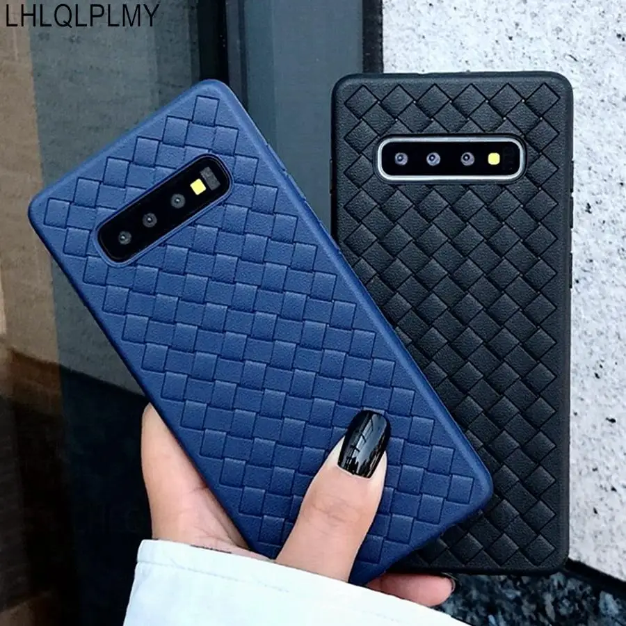 Grid Weaving Silicone Case For Samsung Galaxy S8 Plus S9 S10 S20 S21 Ultra Note 20 8 9 10 Lite M21 A51 A71 A50 A70 A40 M11 Cover