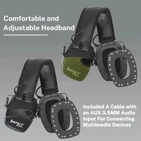 Casque de tir électronique tactique d'extérieur, anti-bruit actif, amplification du son, protection auditive 5