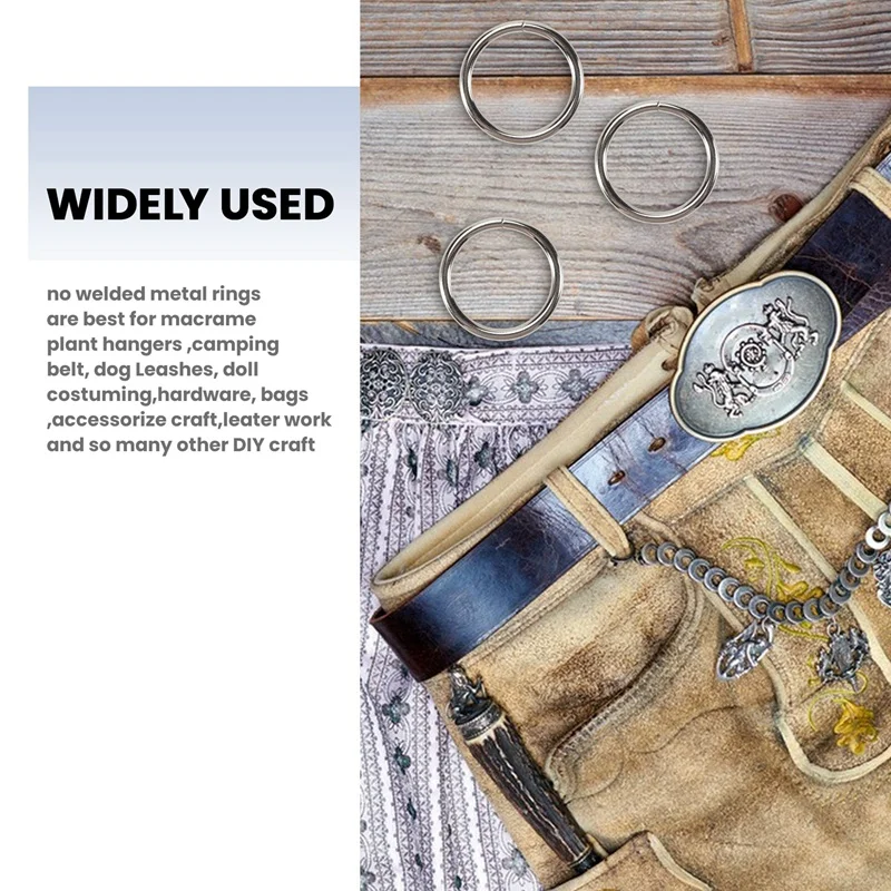 M11K-Metal Macrame Rings 2 Inch For Macrame Plant Hangers Macrame Kit 10 Pack Metal O Rings Buckle For Macrame Craft Ring