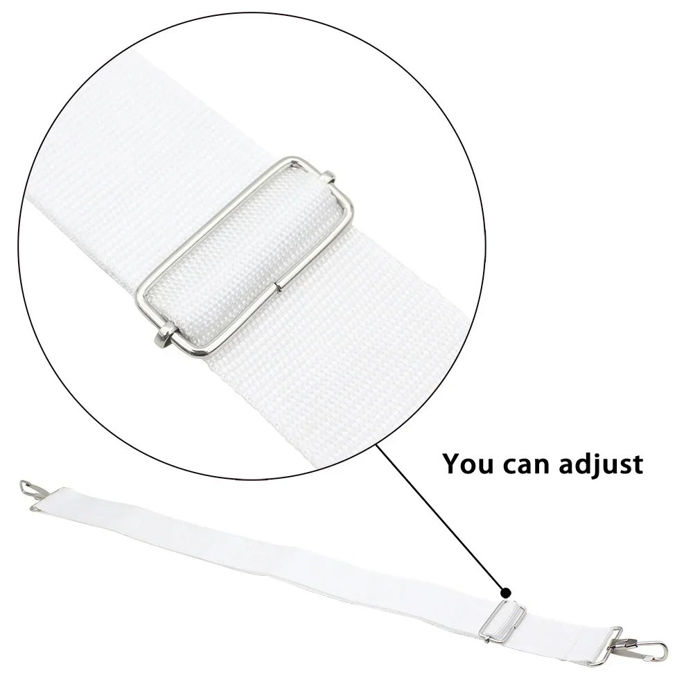 Snare Drum White Strap Adjustable Shoulder Strap Oxford Shoulder Belt Percussion Instrument Accessories Snare Drum Parts