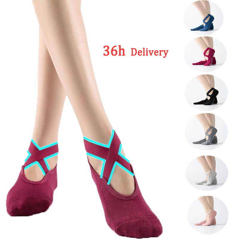 

Anti-friction Girl Non Yoga Silicone Women Socks Slip Pilates Barre Breathable Sports Sock Dance Socks Slippers With Grips