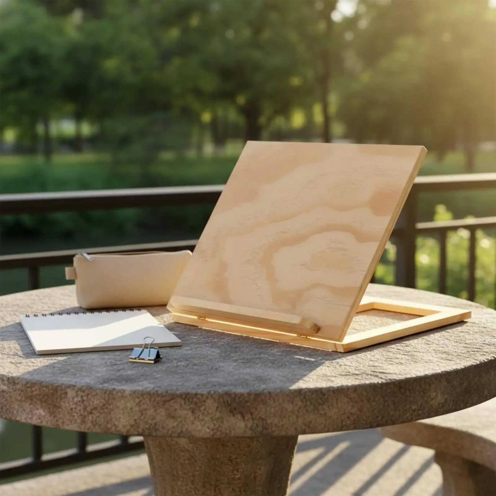 Tabletop Foldable Drawing Stand Wooden Sketch Board Adjustable Easel for Painting Drawing in Art Studio or Classroom