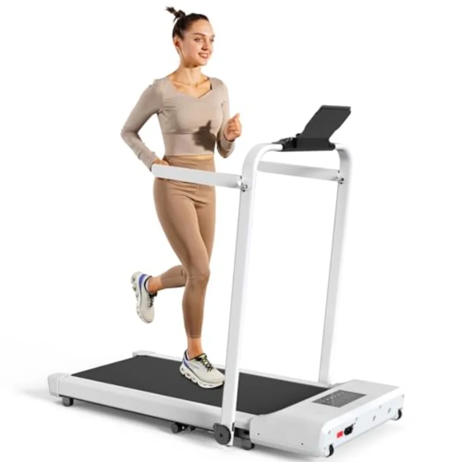 

Under Desk Treadmill with 9 Manual Incline 3.0 HP 3-in-1 Foldable Walking Pad for Small Home Spaces Black 300 LBS Capacity App-