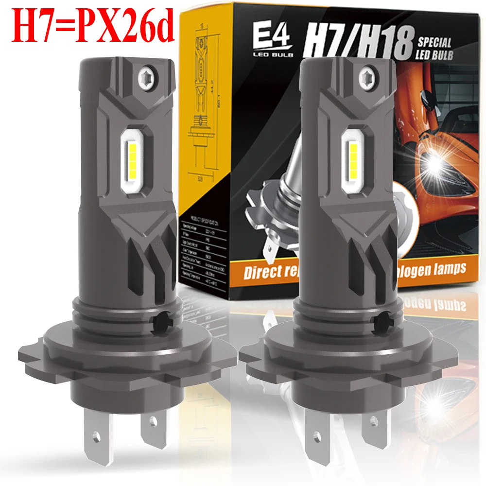 

2 шт. светодиодные лампы H7 PX26D Canbus PY26D-1 H18 64210NL для фар, суперяркие автомобильные лампы, противотуманные фары для мотоциклов, автомобильные турбо-диодные лампы 12В 55Вт