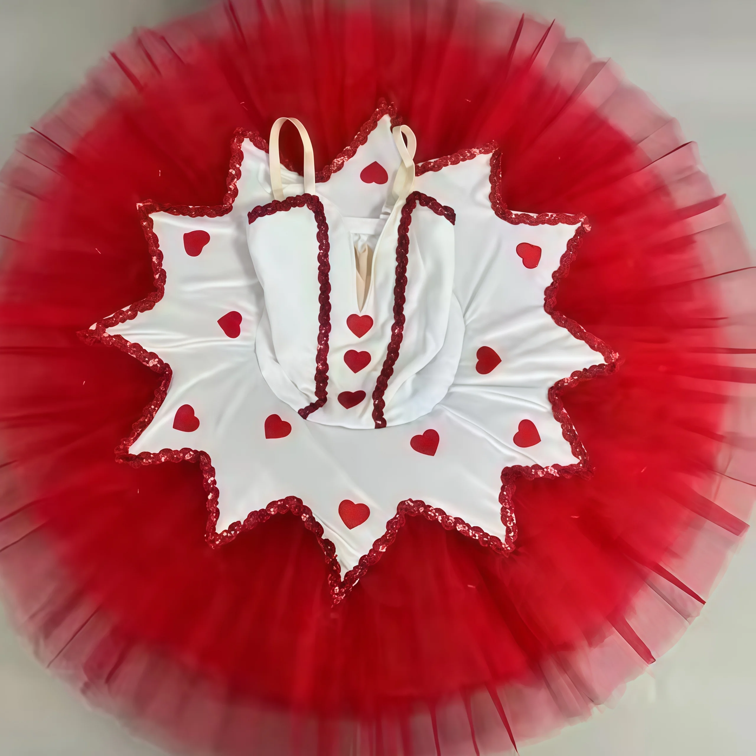 

Children's Red Ballet Tutu Skirt for Girls and Women Professional Performance Costume Swan Lake Ballerina Dress