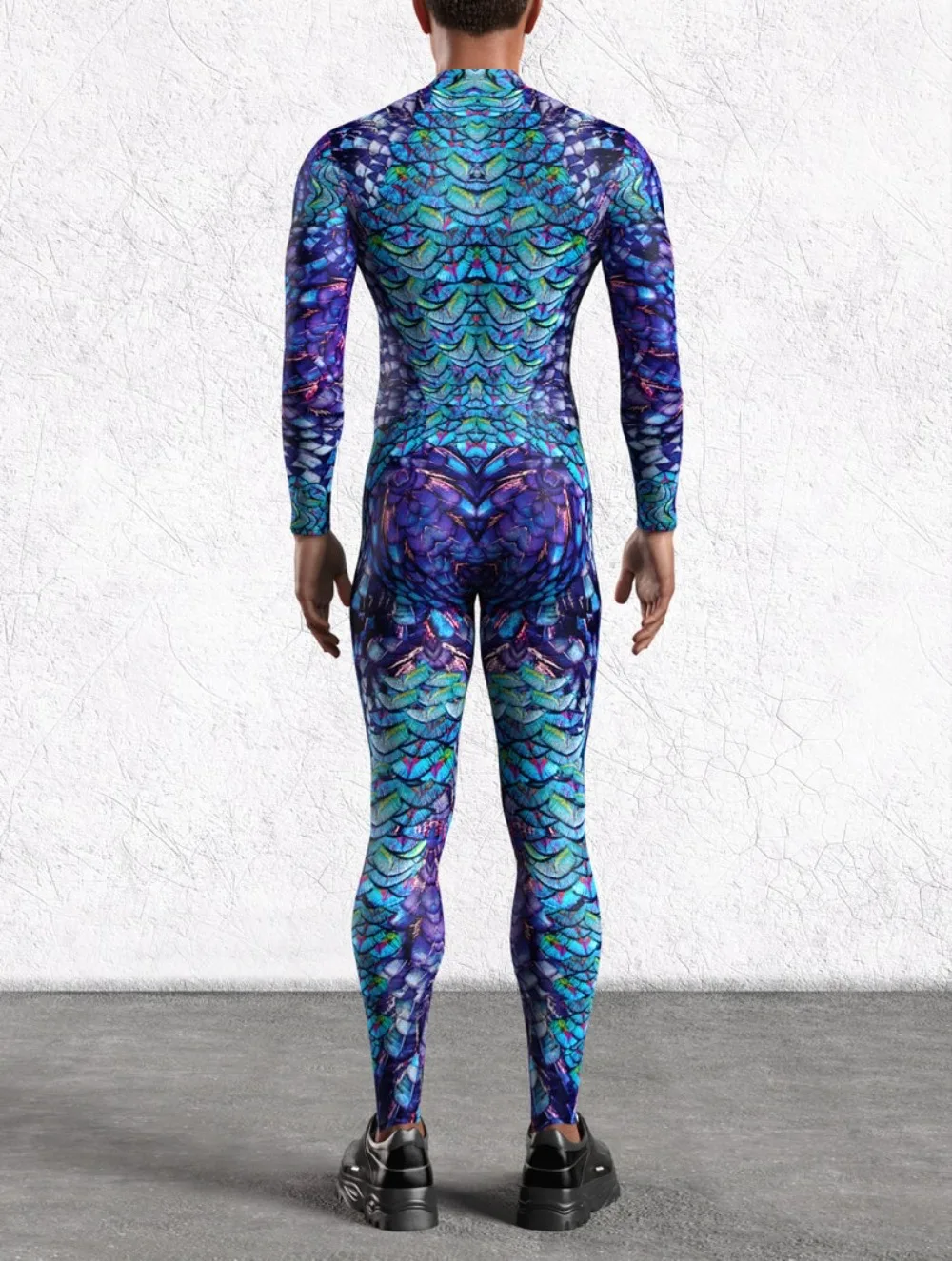 Paar gedruckt Pfauenfeder Cosplay Body Mann Frau Burnning Man Festival Catsuit Halloween Party Kostüm Sexy Zentai Anzug