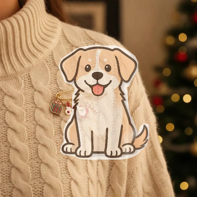 Winter Xmas Brooch Shiny Santa Claus Snowflake Bell Pendant Alloy Pin Jewelry for Women Men Gift Giving