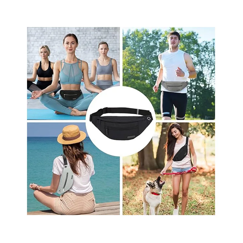Multifunctional Sports Waist Bag Portable Running Fanny Pack Waterproof Workout Travel Hip Pack for Outdoor