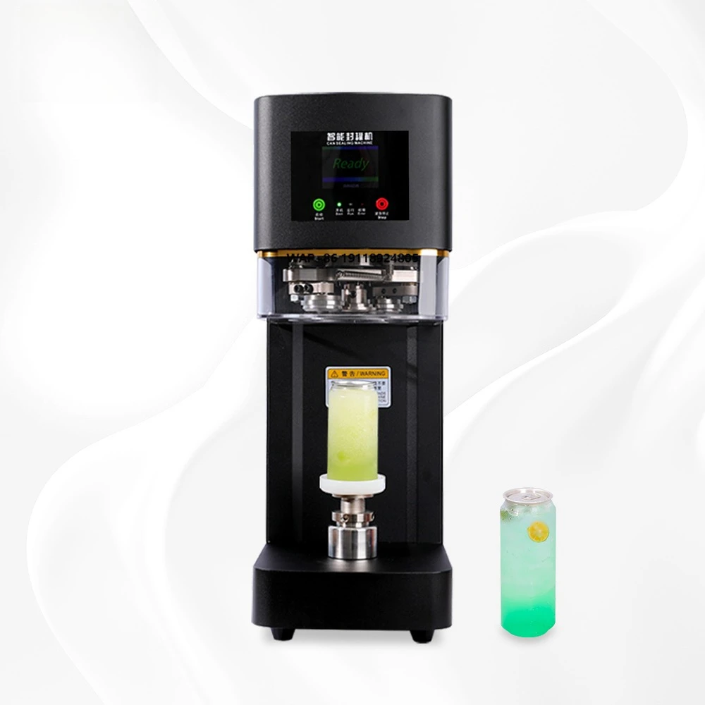 

Full Automatic Plastic Cup Sealing Machine Soda Juice Non-Rotary Can Seamer Cold Drink Bottles Sealing Machine With Lids