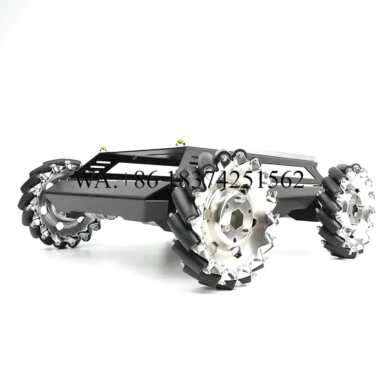 Wmwmnu for V5Max 80kg Load Heavy Duty Metal Car Chassis 152mm Mecanum Wheel Trolley Omnidirectional Mobile Robot for Arduino