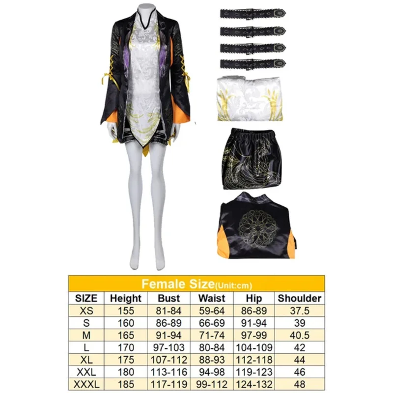 Game Tekken8 Ling XiaoYu Cosplay Anime Costume Women Disguise Tank Top Belt Outfits Female Halloween Carnival Roleplay Suit