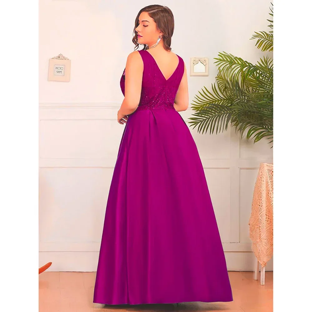 Dress Women's New Banquet Performance Chorus Stage Performance Wedding Dress Socialite Solid Color Sequined Evening Dress