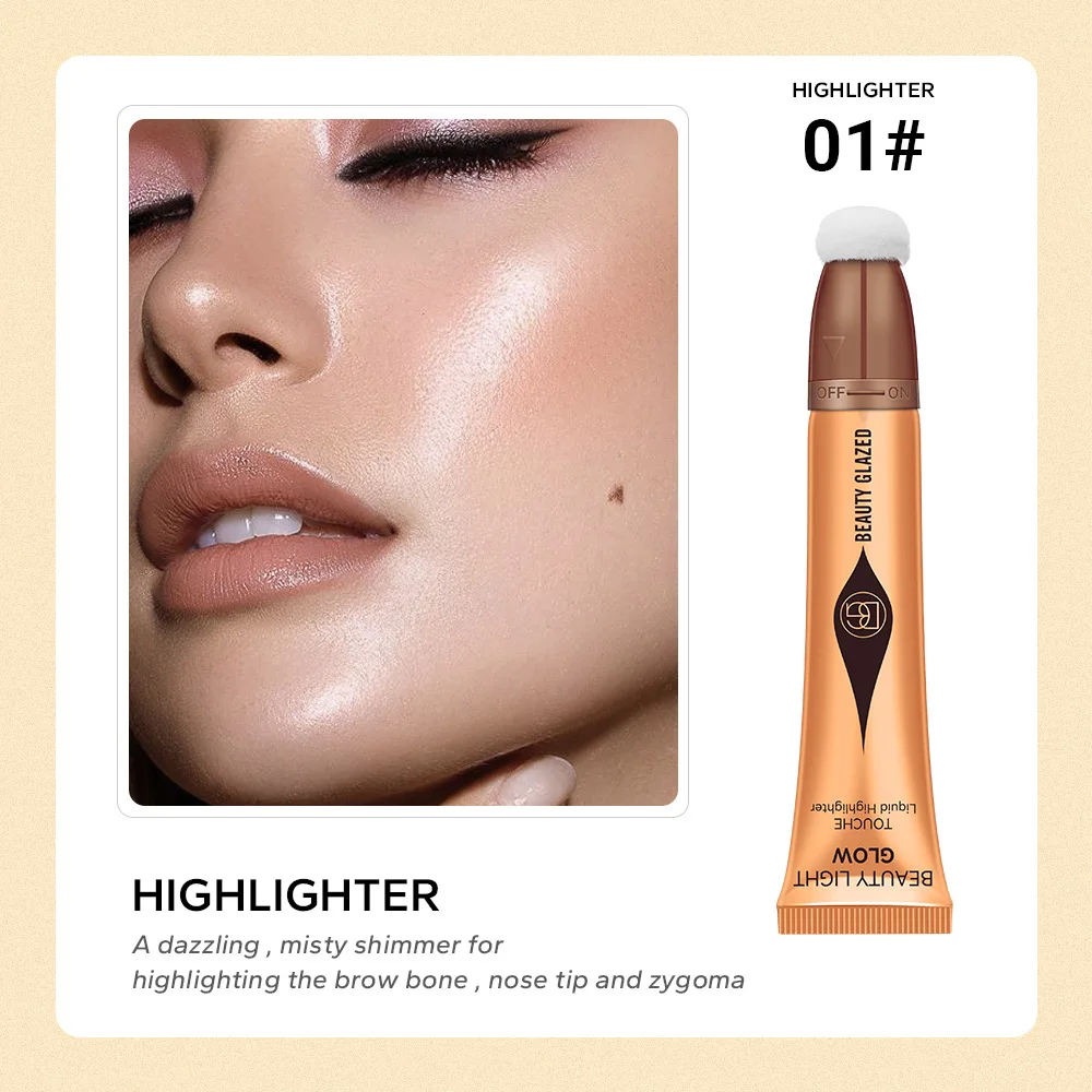 Colorete resaltado contorno pluma perla brillo fino mate brillo Natural Maquillaje facial