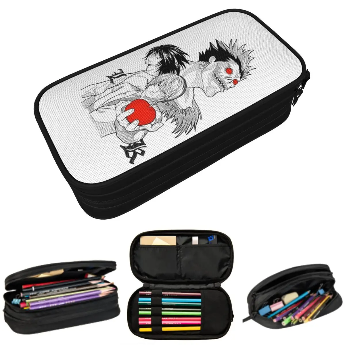 Death Book Death Note Anime Pencil Case for Boys Girls School Pen Box Pencil Bag Stationery Supplies Pen Holder Bag