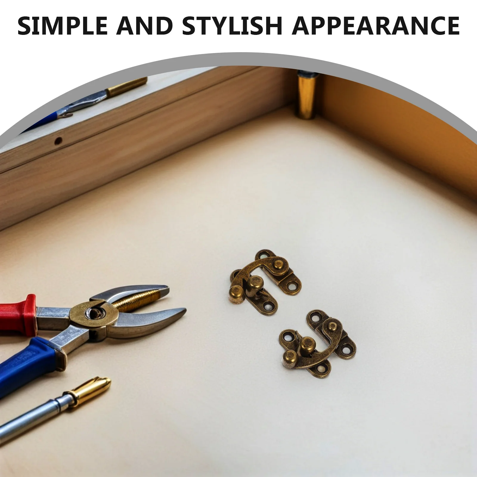 

8Pcs Vintage Clasp Latch Zinc Alloy Bull Horn Lock for Jewelry Boxes Gift Storage Cases Retro Metal Box Hasp Latch