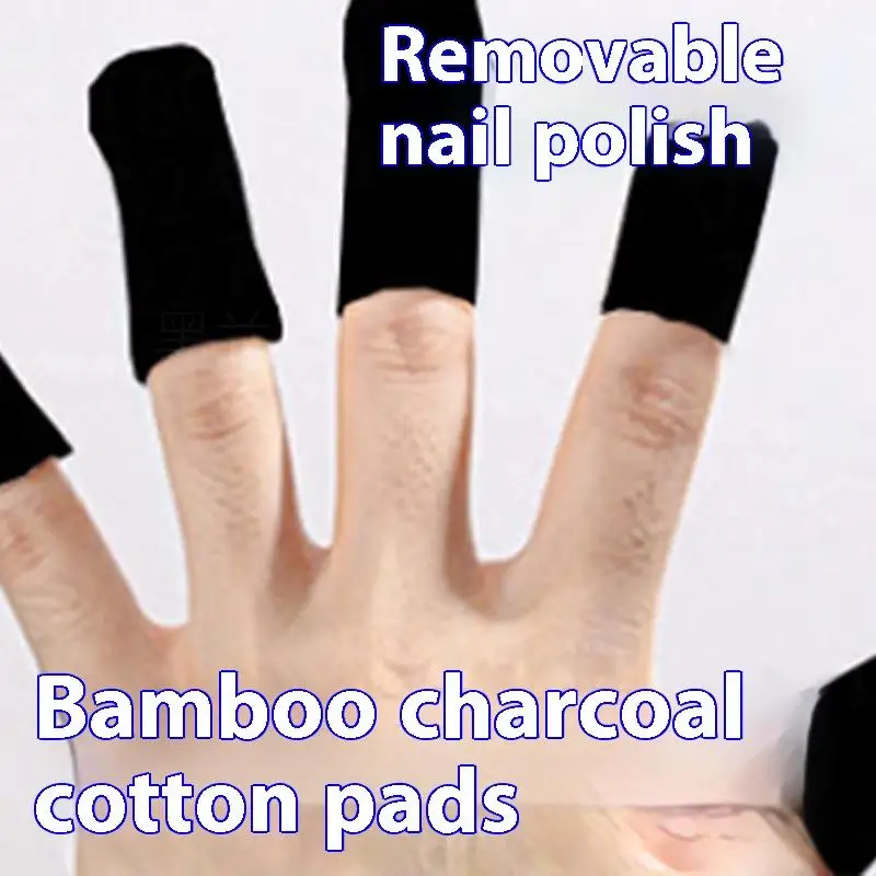 200PCS Disposable Black Makeup Remover Pads Facial Skin Wipe Cleaning Cotton Pad Cotton Bamboo Charcoal Wet Compress Cotton Pad