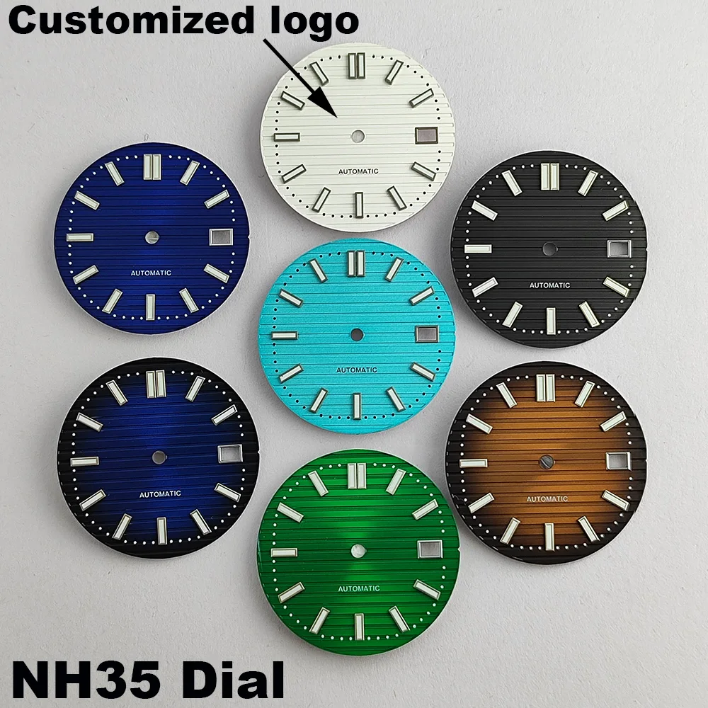 Quadrante dell'orologio NH35 da 29,8 mm adatto per l'attacco del logo personalizzato del quadrante dell'orologio con movimento NH35