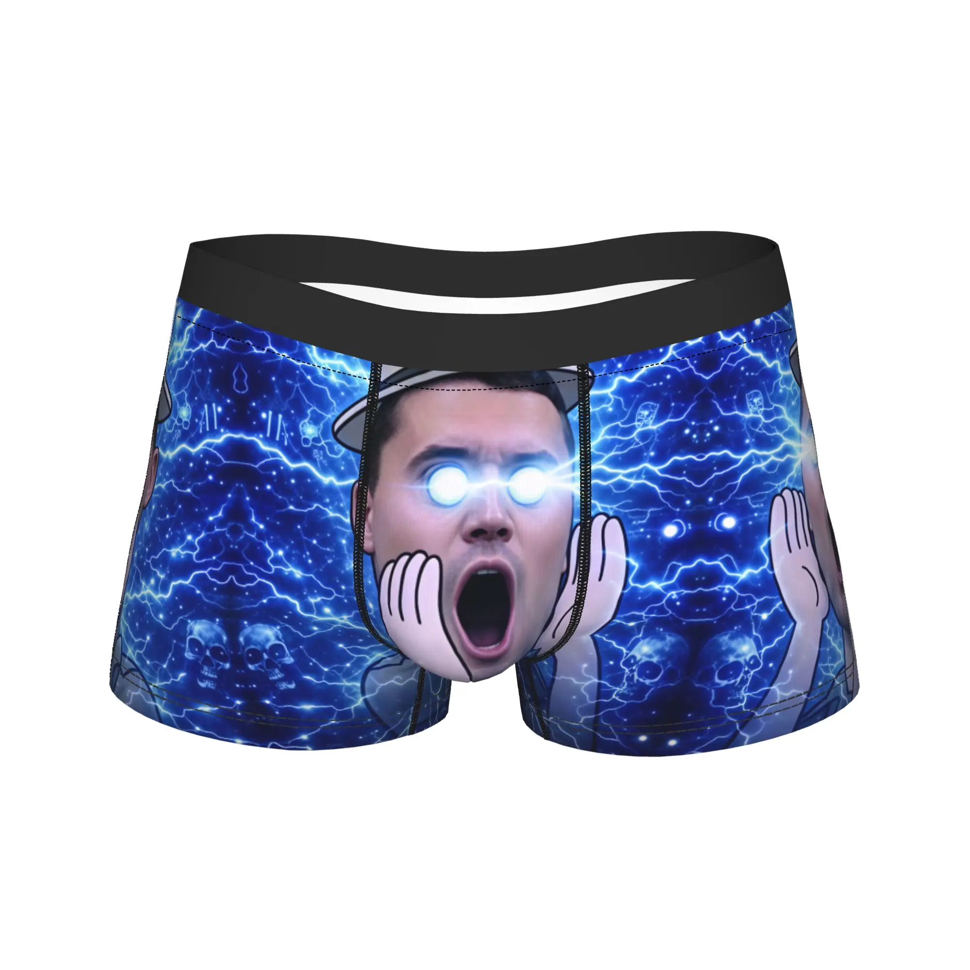 Charlie Kirk Glowing Eyes Lightning Meme Underwear Men Boxer Brief Comfortable Boxershorts Trenky Custom DIY Oversize Underpants