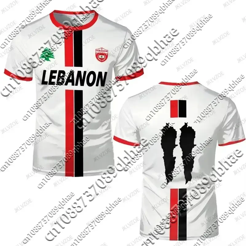 

Lebanon Football Jersey Short Sleeve T Shirts Luxury Digital Print Sports Soccer Uniforms Men Lebanese Flag Clothes Unisex Top