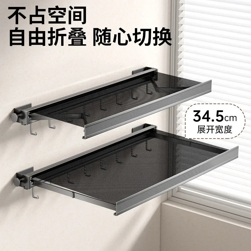 Bathroom Invisible Folding Telescopic Bath Towel Rack No Punching Shelf Toilet Wall Hanging Towel Rack Storage Rack