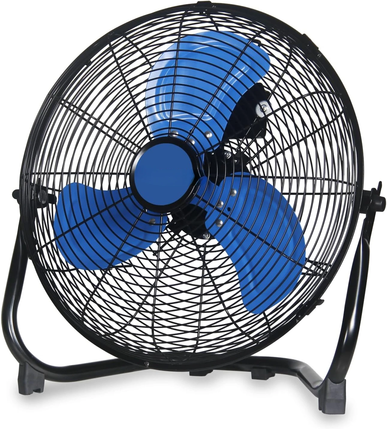 

14 Inch High Velocity Floor Fan 3-Speed ° Adjustable Tilting Powerful Airflow for ,Residential Use, Blue