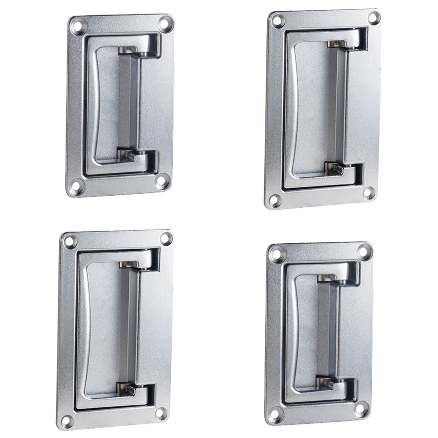 

4PCS Recessed Industrial Handles Distribution Box Spring Folding Pulls Hidden Electrical Cabinet Pulls Truck Van RV Pulls Handle