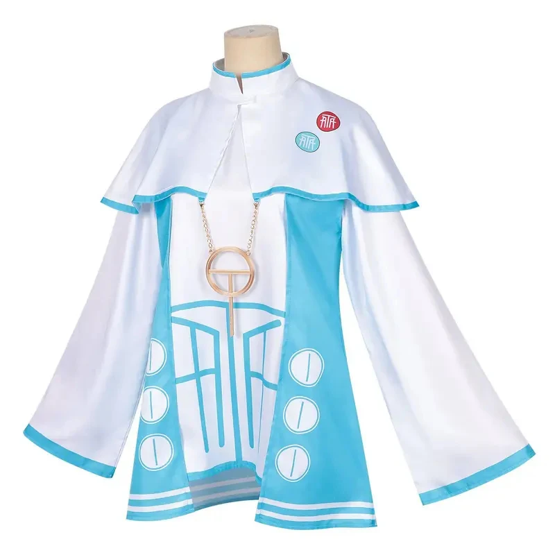 UUI1Anime Mesmerizer – Costume de cosplay avec perruque pour femme, robe de nonne bleue et blanche, uniforme d'Halloween « Don't Believe in T »[[62]