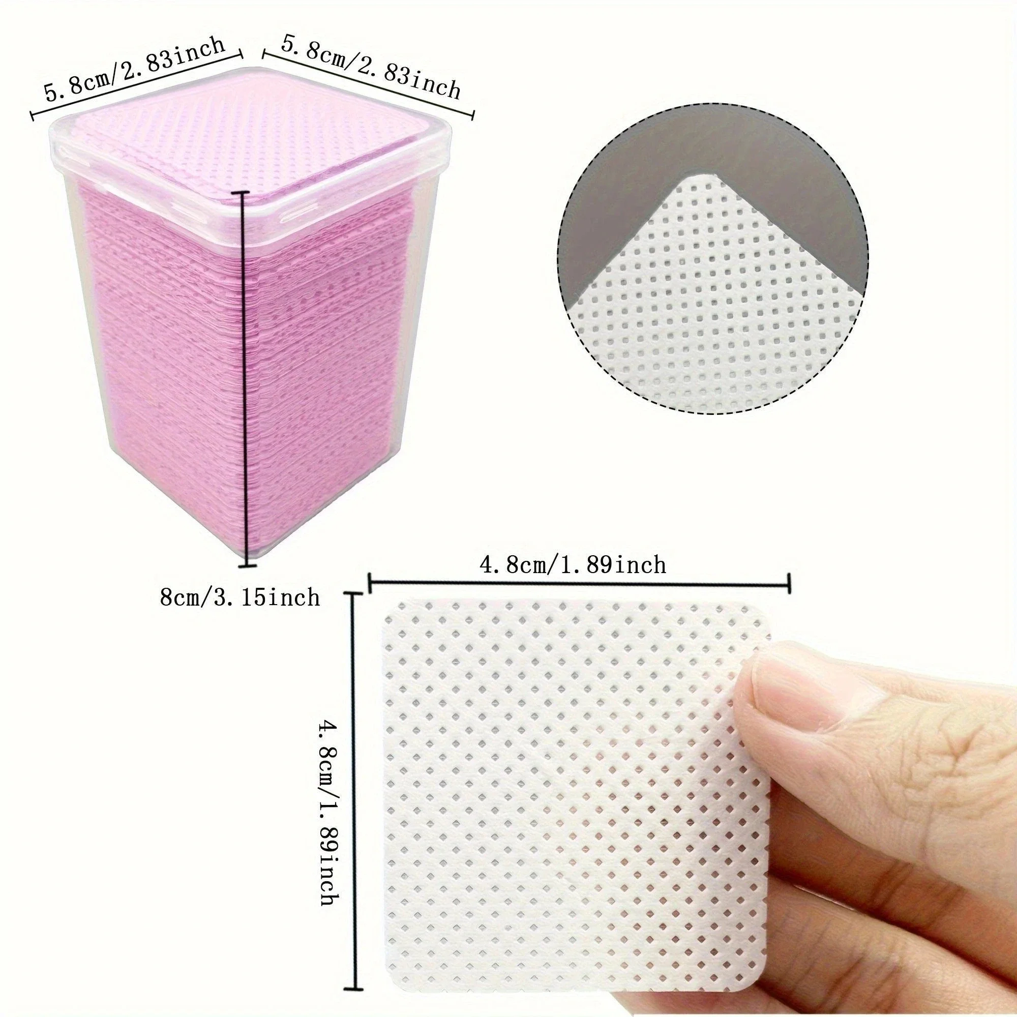 Bezzadziorowe płatki bawełniane Chusteczki do usuwania lakieru do paznokci Narzędzie do czyszczenia Chusteczki do czyszczenia paznokci Końcówki do usuwania żelu UV Chusteczki papierowe