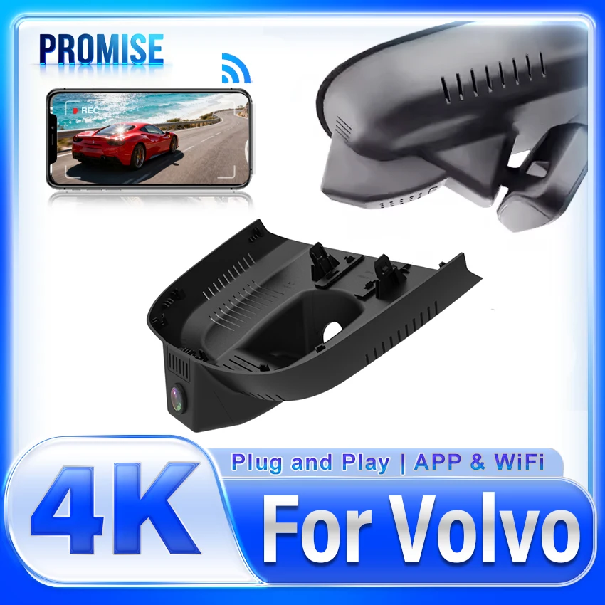 

New! Wifi Special Car DVR Plug and play Dash Cam Camera For Volvo EX30 2024 2025 UHD 2160P 4K Dashcam Rain Sensor Wire