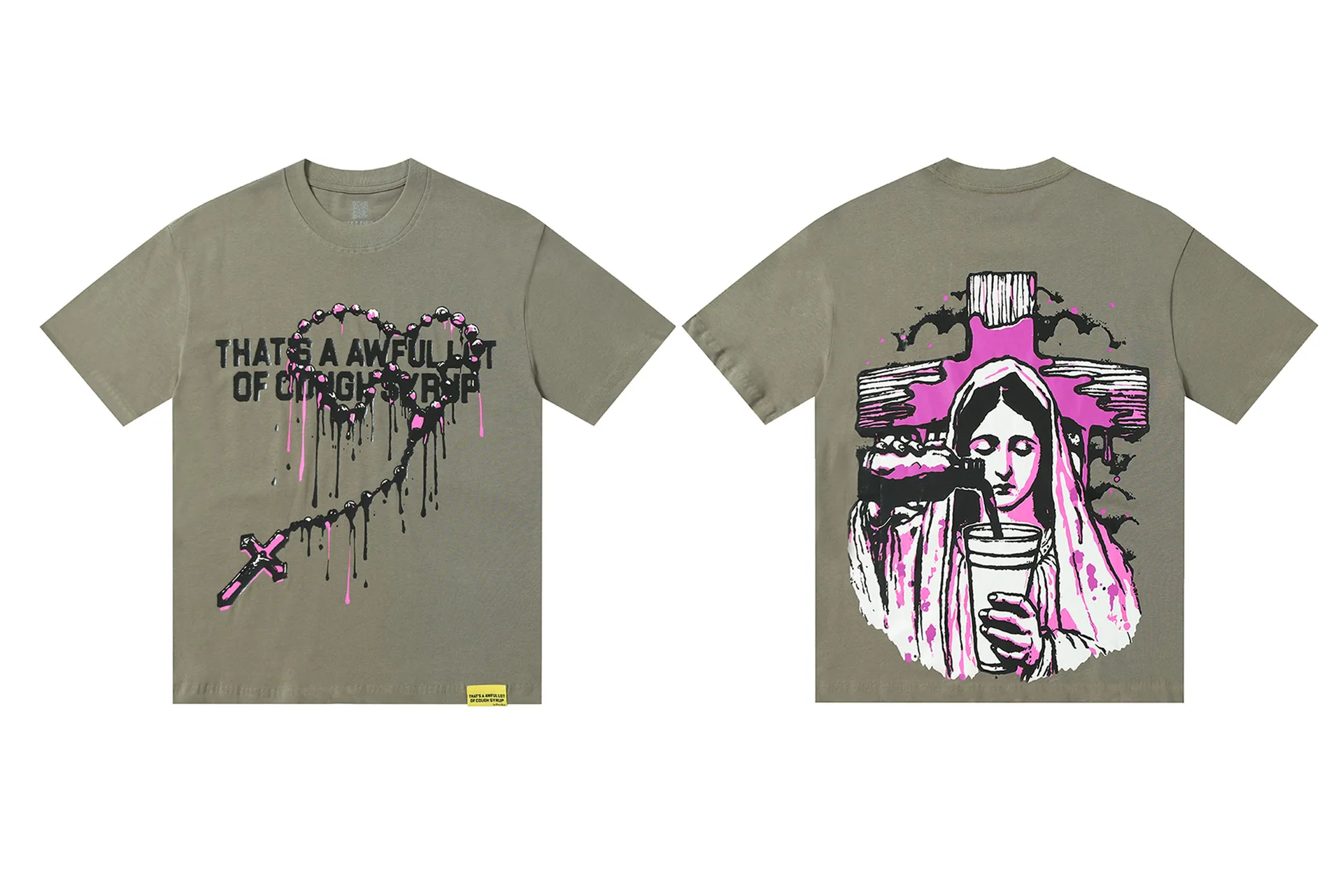 THAT'S A AWFUL LOT OF COUGHSYRUP Fashion - Printed Short-Sleeved American-style T-shirt for both men and women