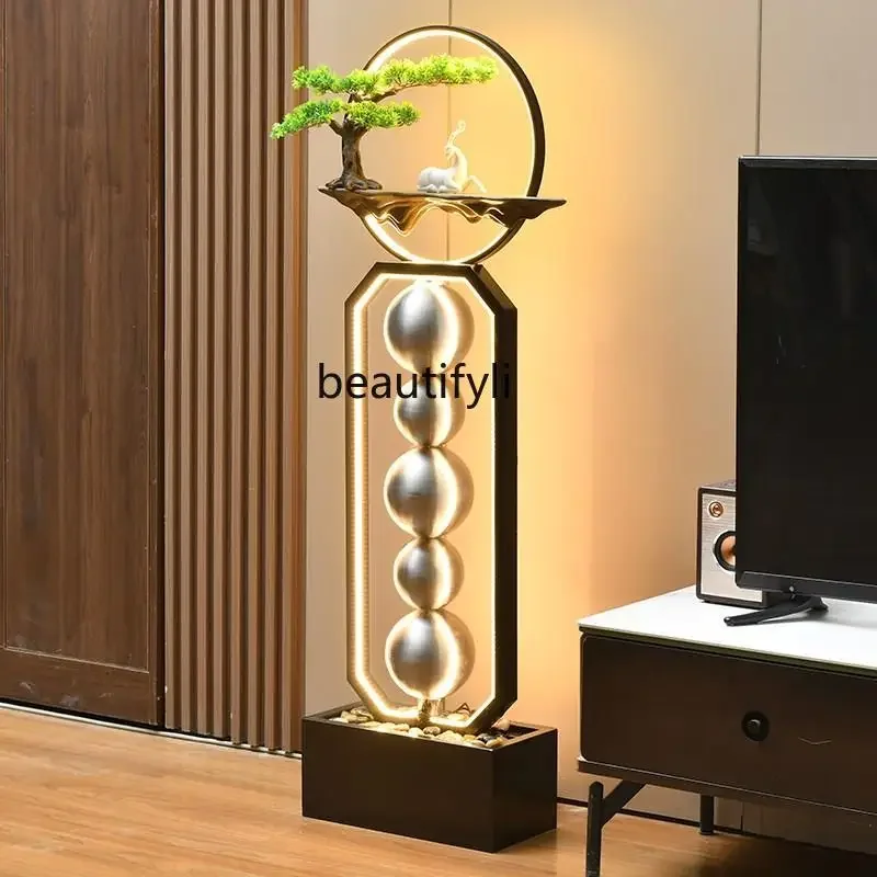 Floor-to-ceiling living room entrance circulating water decoration ornament transfer ball lucky opening gift