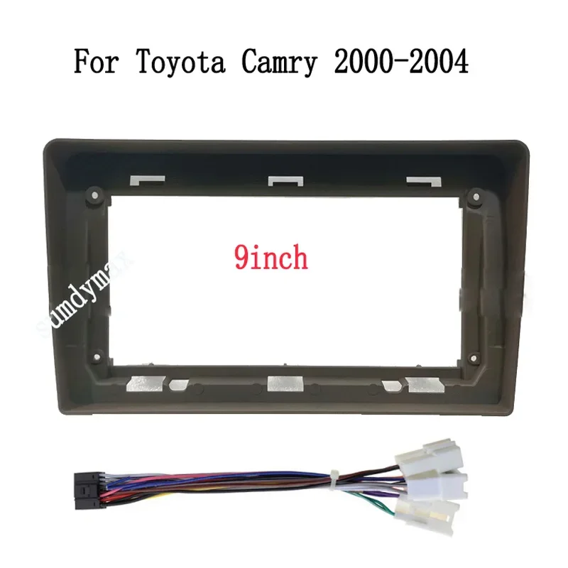 9 inch 2din car radio dashboard For Toyota camry 2000 - 2004 stereo panel mounting car panel dual Din DVD frame