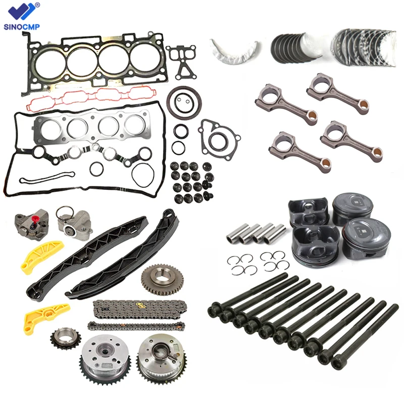 G4KJ 2.4L Engine Rebuild Overhaul Kit Gasket Piston Pin set / Con Rods & For HYUNDAI Tucson Sonata Santa for KIA Sorento Optima