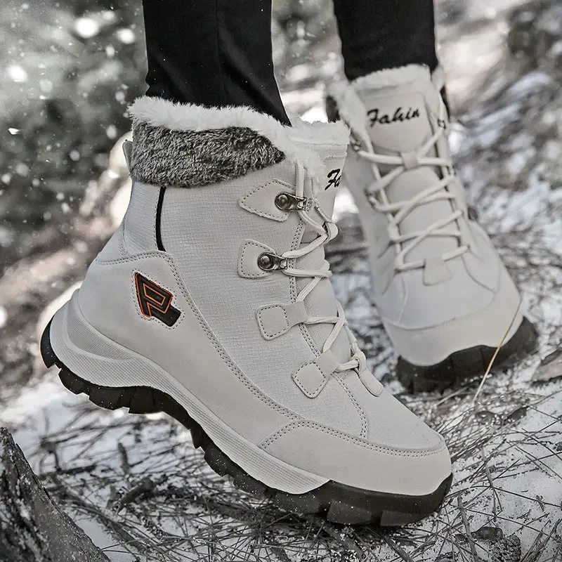 Women Outdoor High Quality Winter Casual Sneakers Ladies Non-Slip Walking Boots High-Top Cotton Keep Warm Soft Snow Hiking Shoes