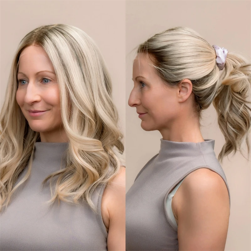 

Women's Wig 150% Density Ombre Ash Blonde Synthetic Lace Front Wig Wave Bob Original Factory Cheap Wigs Cosplay Daily Party Wig