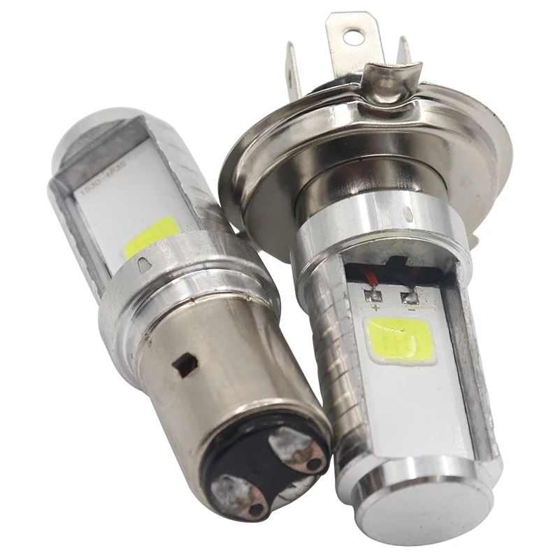 BA20D H6 S 2 دراجة نارية LED مصابيح المصباح مرحبا/منخفضة شعاع تحويل لمبات بيضاء دراجة نارية السوبر مشرق الأضواء ركوب الخيل الخفيفة