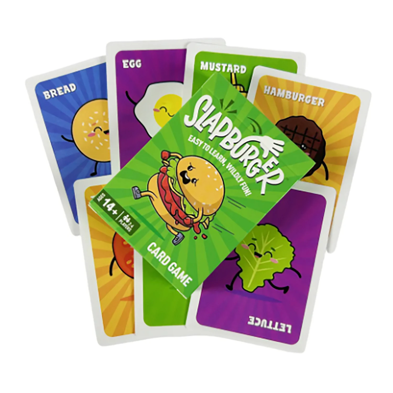 

Карточная игра Slapburger, семейная вечеринка, играющая на 2–6 игроков, колода настольной игры