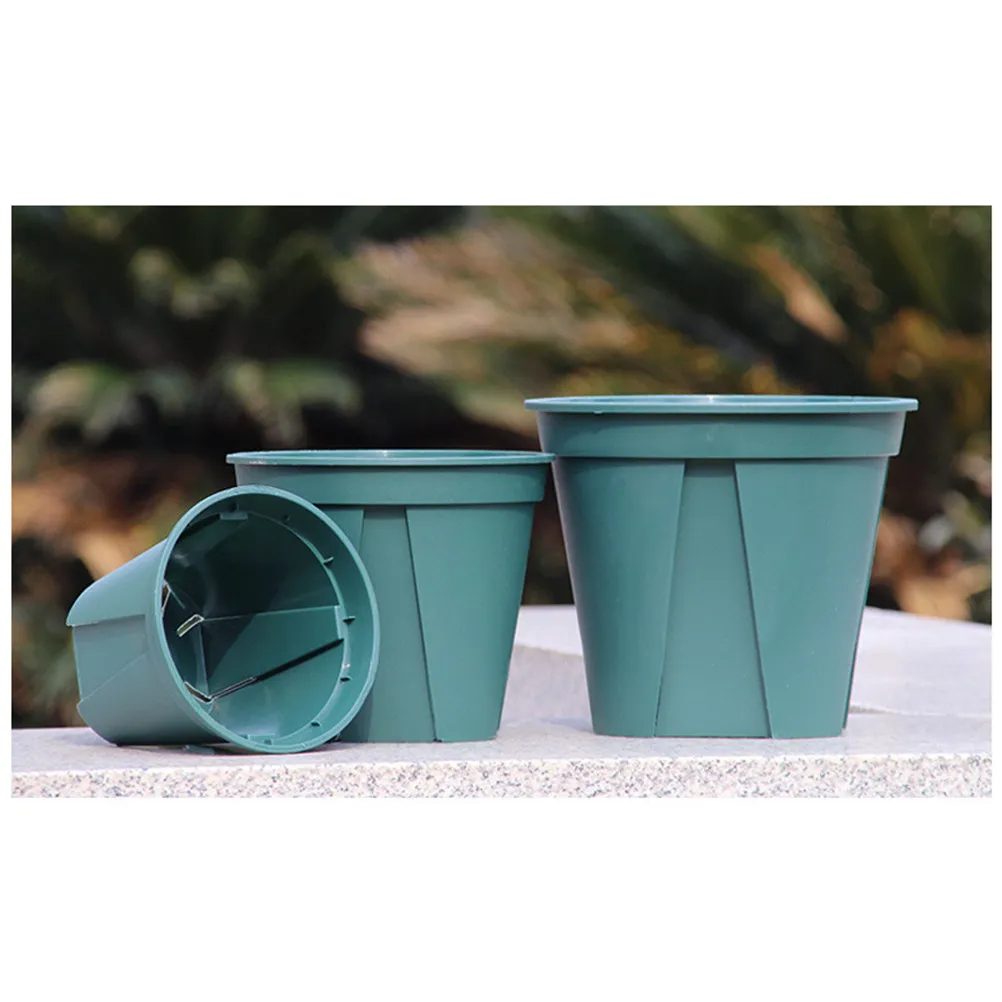 

10 шт. пластиковых цветочных горшков с толстым полым дном и дренажем для дома, офиса, сада, подходят для роз, суккулентов и мелких растений