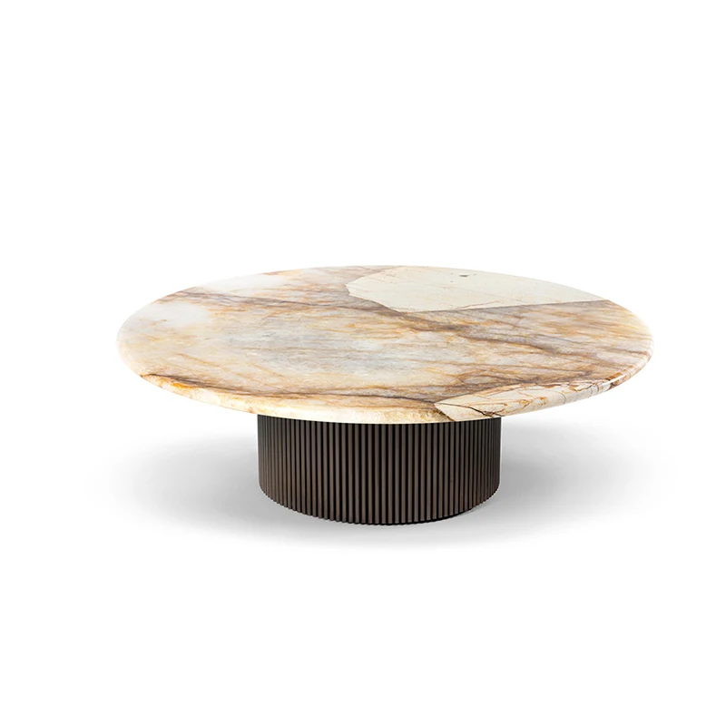 *#g forModern Simple Luxury White Marble Coffee Table Creative Designer Living Room Natural Stone Coffee Table*