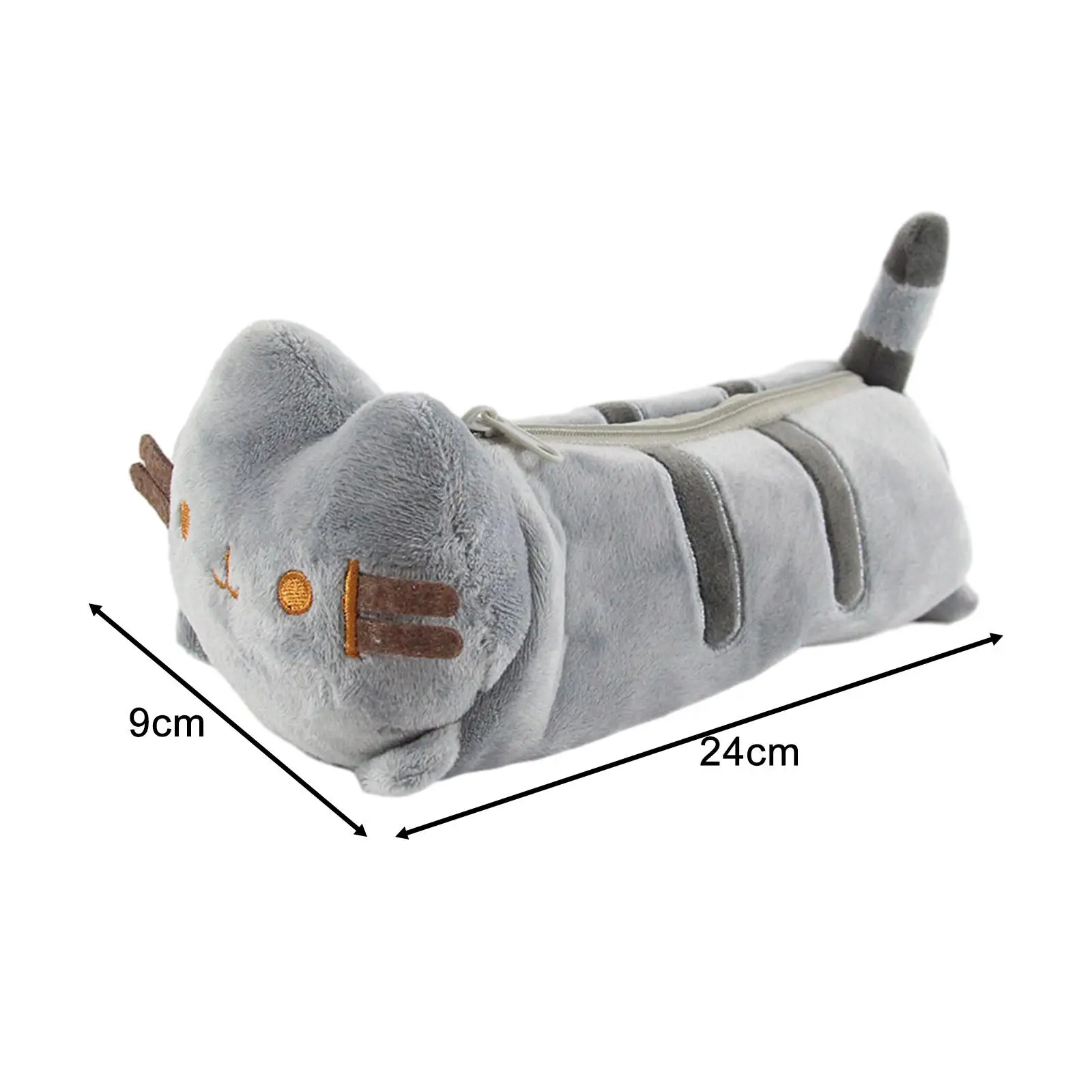 ポータブルぬいぐるみペンケース,かわいい猫,収納ポーチ,文房具オーガナイザー,子供,学校,事務用品用の化粧品バッグ