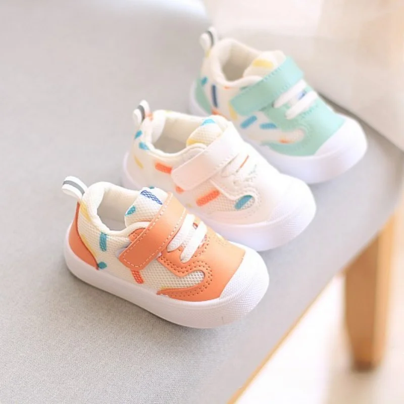 아기신발Baby Walking Shoes Spring Autumn Mesh Shoe Soft Soled Functional Shoes Boys Girls Shoes 1-3Year Sneakers for Kids Baby Girl