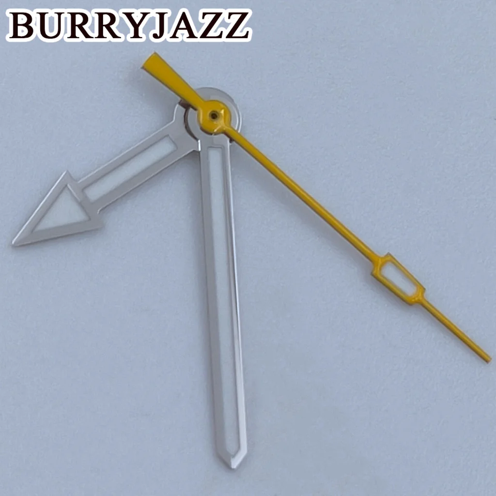 BURRYJAZZ NH35 NH36 NH38 7S26 7S36 4R35 4R36 Watch Hands Silver Yellow Hands Green Luminous