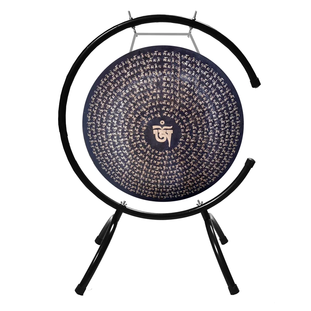 Sound Healing Gong Set-Ancient Tibetan Wind Gong with Stand 35-70cm Long Sustain Bronze Gongs for Meditation, Yoga, Sound Bath