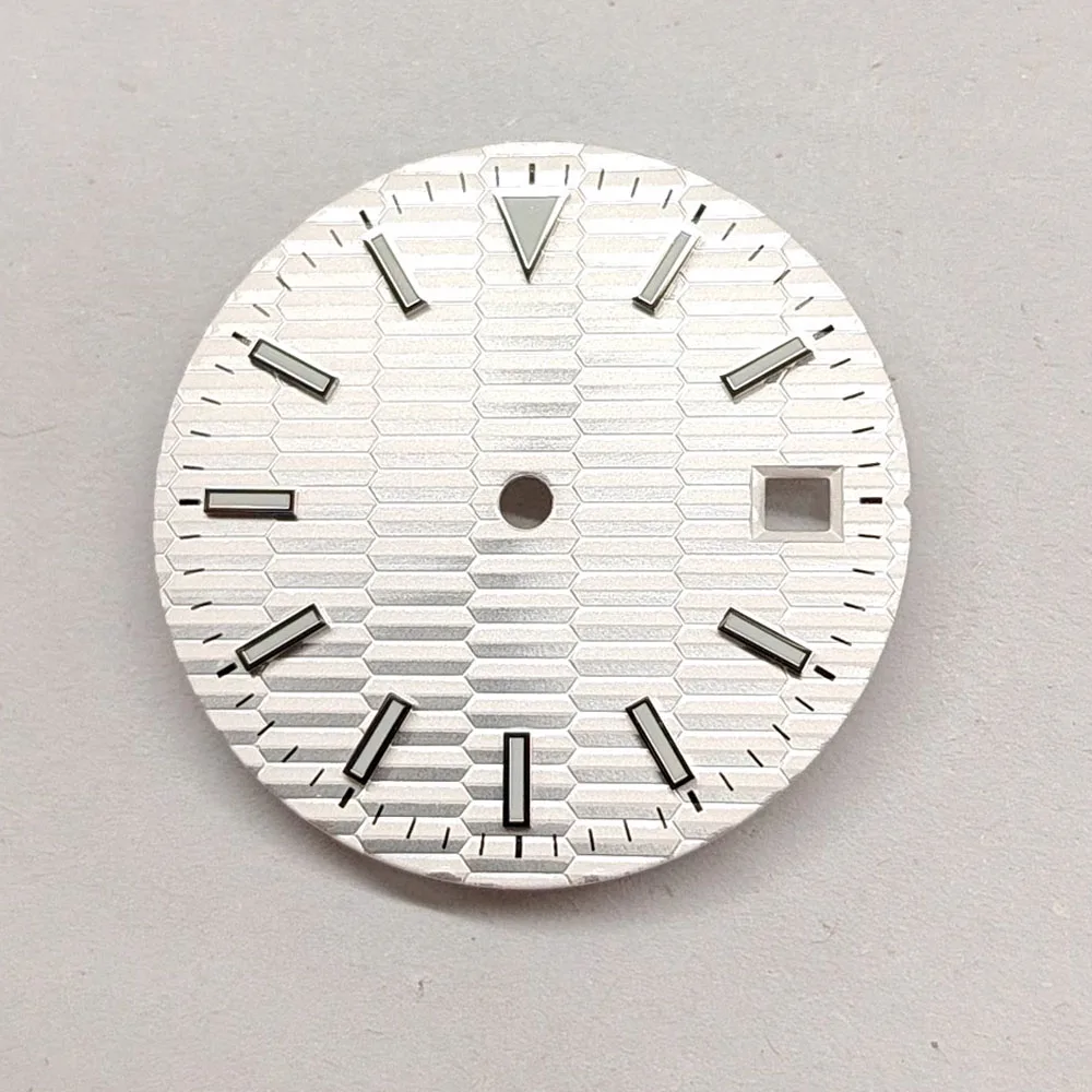 Tarcza zegarka 28,5 mm, luminescencyjna, pasująca do mechanizmów ETA 2824 2836, pojedynczy datownik, tarcza z oczkami na wskazówki, pasuje do mechanizmów 8215 8200 821A.